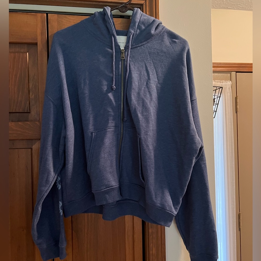 AE zip up jacket blue size large